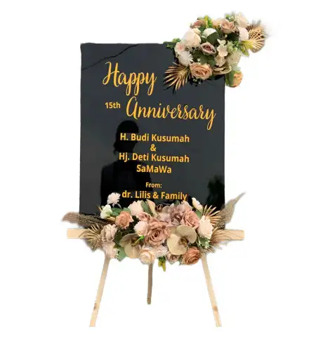 Papan Bunga Akrilik Beach Wedding Jakarta